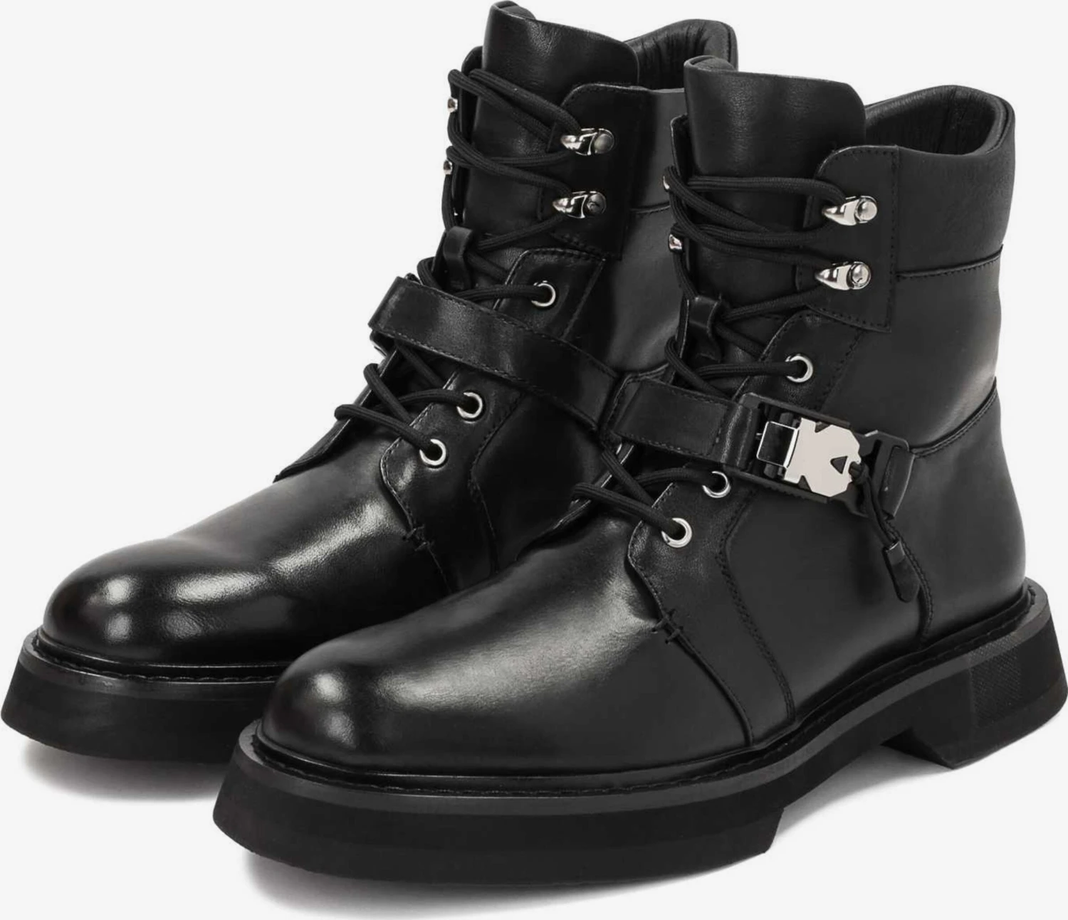 Kazar Studio Laarzen Veterlaarzen Heren Zwart 4 Kazar Studio Laarzen Veterlaarzen Heren Zwart - Afbeelding 2