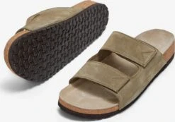 Selected Homme Instappers Muiltjes Bastian Heren Kaki -Herenschoenen Winkel 124c7aedacb8b79645130a60a6e6c9a6