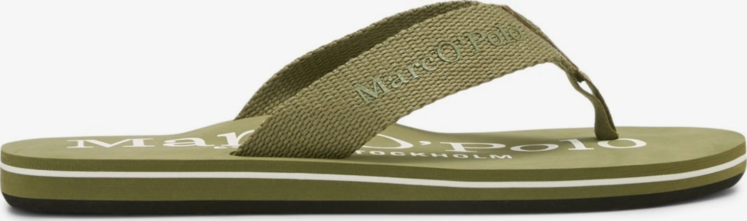 Marc O'Polo Slippers Teenslippers Heren Groen 4 Marc O'Polo Slippers Teenslippers Heren Groen - Afbeelding 2