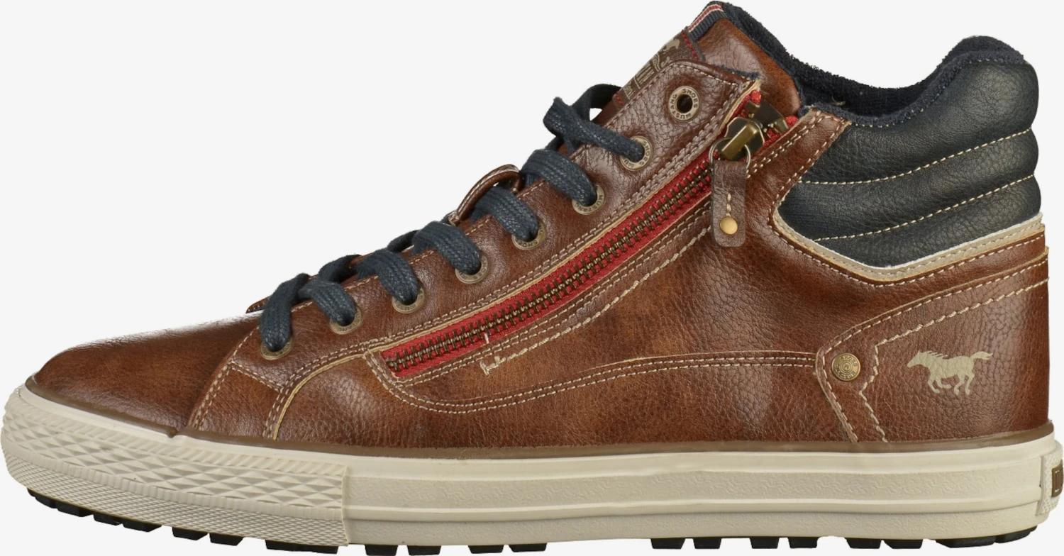 Mustang Hoge Sneakers Sneakers Hoog Heren Bruin 5 Mustang Hoge Sneakers Sneakers Hoog Heren Bruin - Afbeelding 3