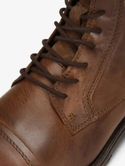 Jack & Jones Boots & Laarzen Veterboots Russel Heren Bruin -Herenschoenen Winkel 51e0c9c832ffe3f7b853bdf1b865d8a2