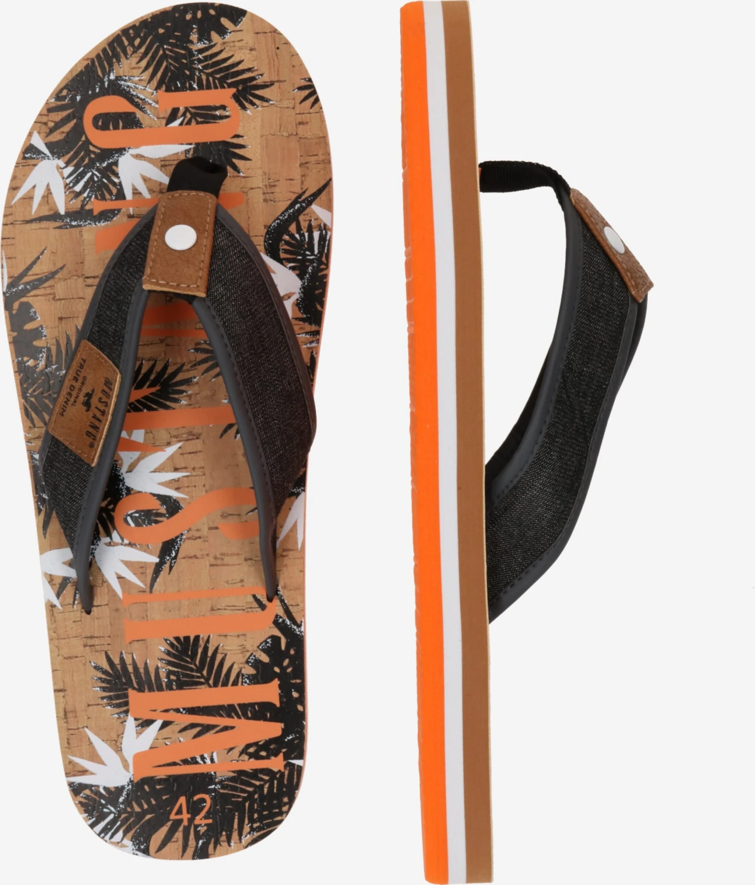 Mustang Slippers Teenslippers Heren Navy 4 Mustang Slippers Teenslippers Heren Navy - Afbeelding 2