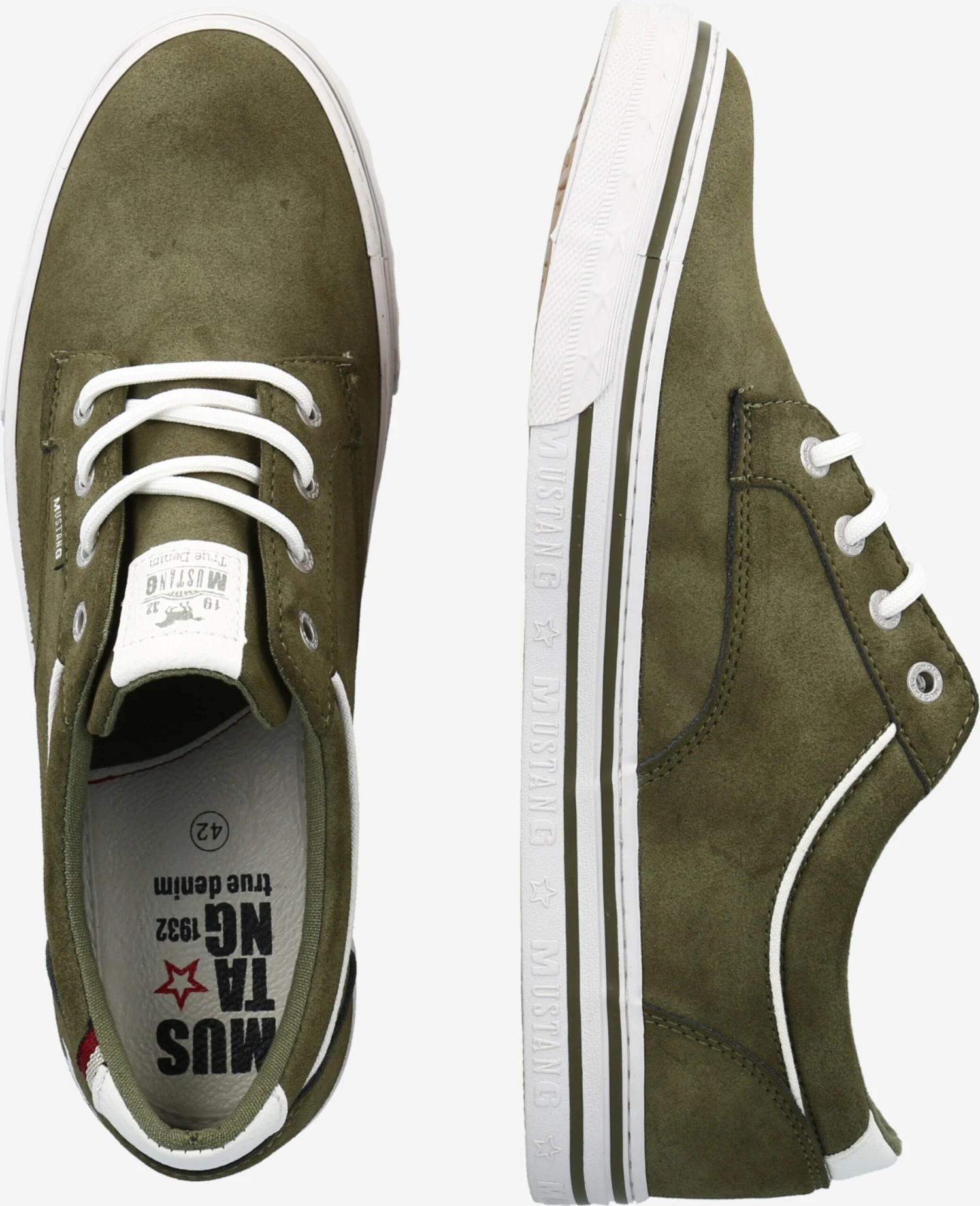 Mustang Skate Sneakers Sneakers Laag Heren Olijfgroen 4 Mustang Skate Sneakers Sneakers Laag Heren Olijfgroen - Afbeelding 2