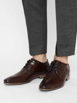 Bugatti Nette Schoenen Veterschoen Morino Heren Kastanjebruin -Herenschoenen Winkel 66287be112763b6d48b01f0a3e1511ca