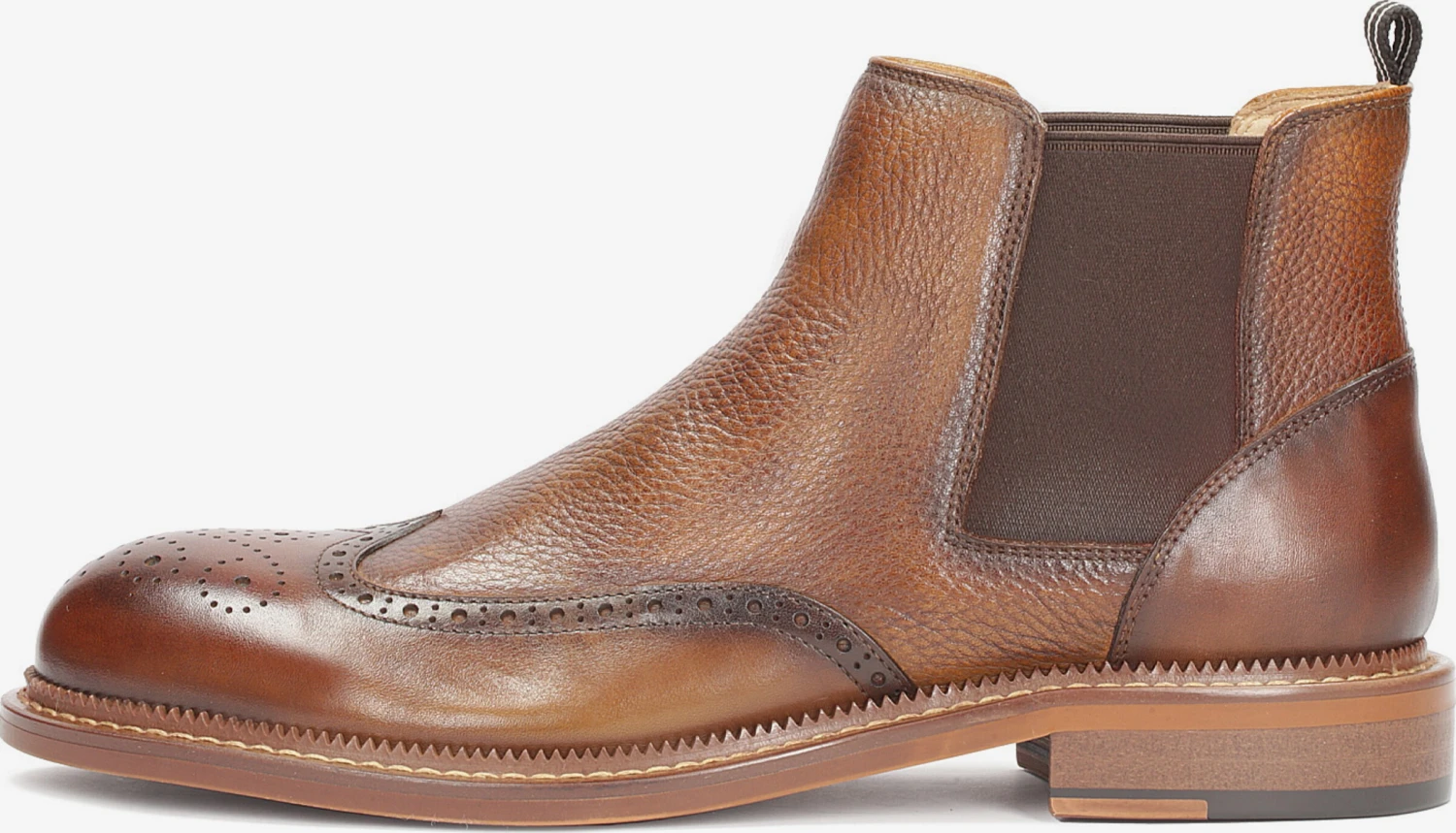 Kazar Enkelboots Chelsea Boots Heren Cognac / Donkerbruin 3 Kazar Enkelboots Chelsea Boots Heren Cognac / Donkerbruin