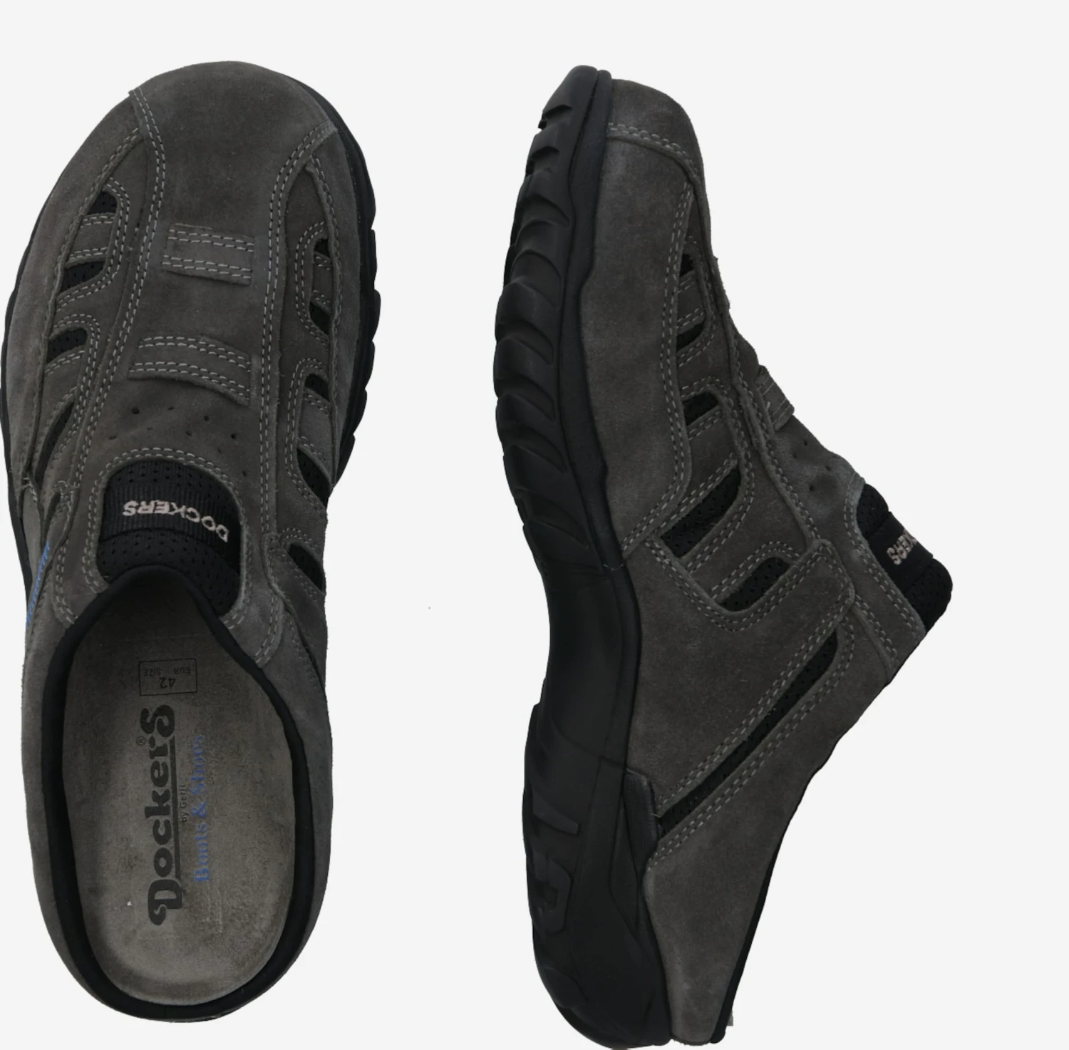 Dockers By Gerli Sandalen Clogs Heren Donkergrijs 4 Dockers By Gerli Sandalen Clogs Heren Donkergrijs - Afbeelding 2