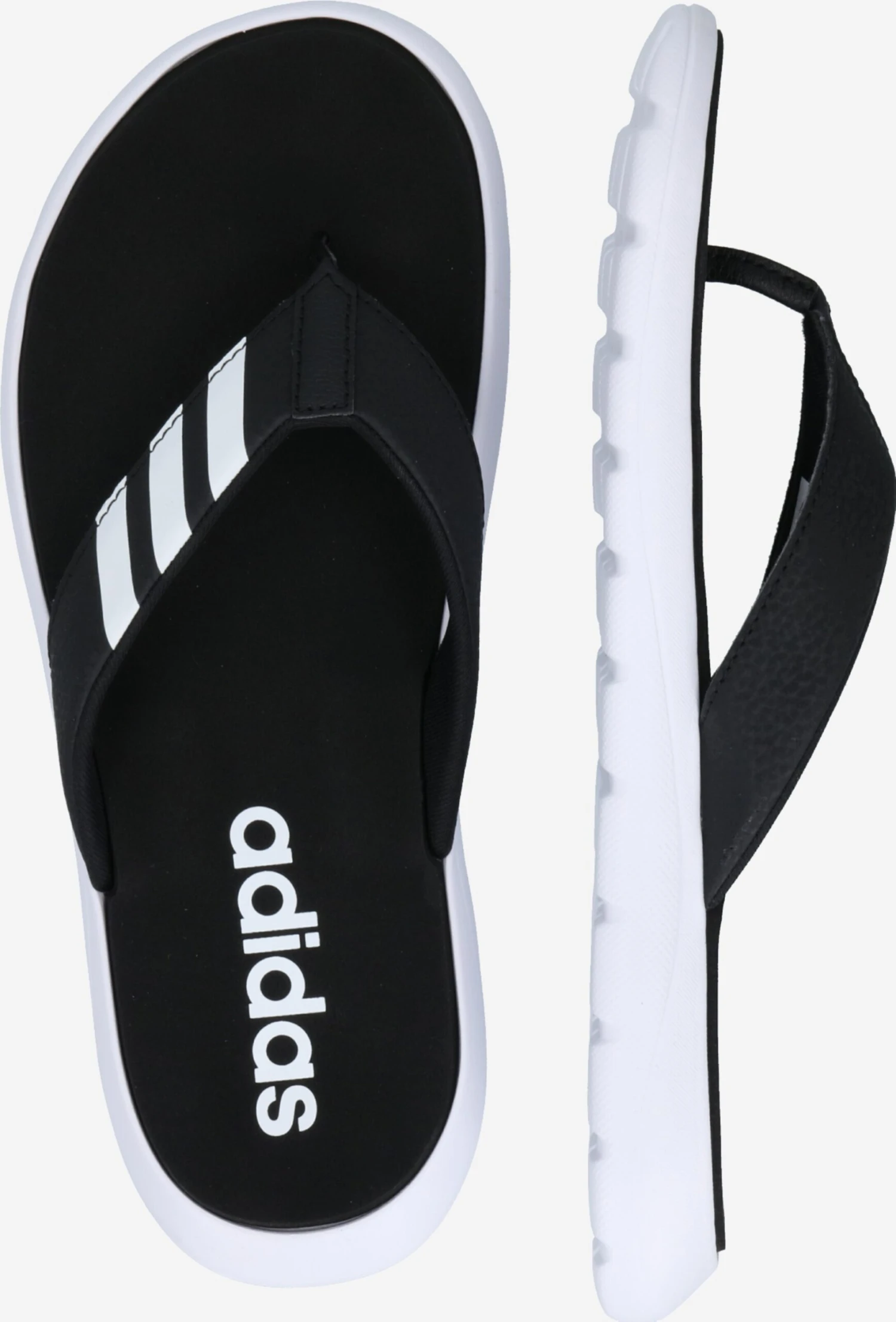 Adidas Sportswear Slippers Teenslippers Comfort Heren Zwart 4 Adidas Sportswear Slippers Teenslippers Comfort Heren Zwart - Afbeelding 2