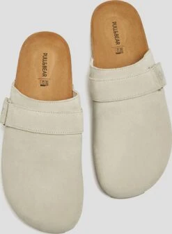 PULL & BEAR Sandalen Clogs Heren Lichtgrijs -Herenschoenen Winkel e570ff47d22f53fa3b140c29b4050bd2