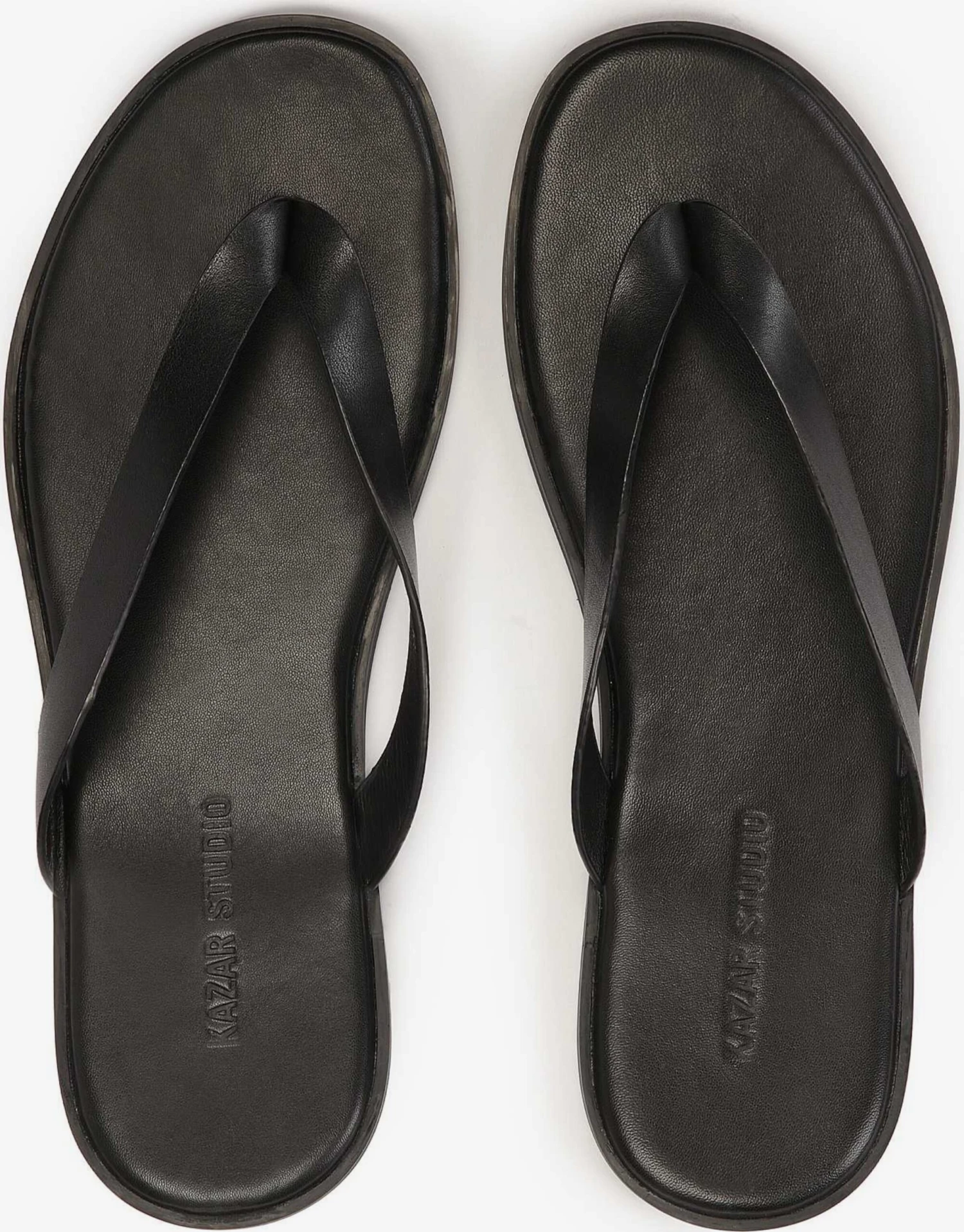 Kazar Studio Slippers Teenslippers Heren Zwart 6 Kazar Studio Slippers Teenslippers Heren Zwart - Afbeelding 4