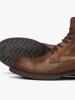 Jack & Jones Boots & Laarzen Veterboots Russel Heren Bruin -Herenschoenen Winkel ed928ba5cf856fe99d94840fe2c2c475